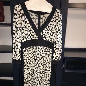 Black/white print dress, Size 6